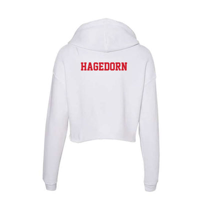 Fresno State - NCAA Men's Track & Field : Joziah Hagedorn - Women's Crop Fleece Hoodie-1
