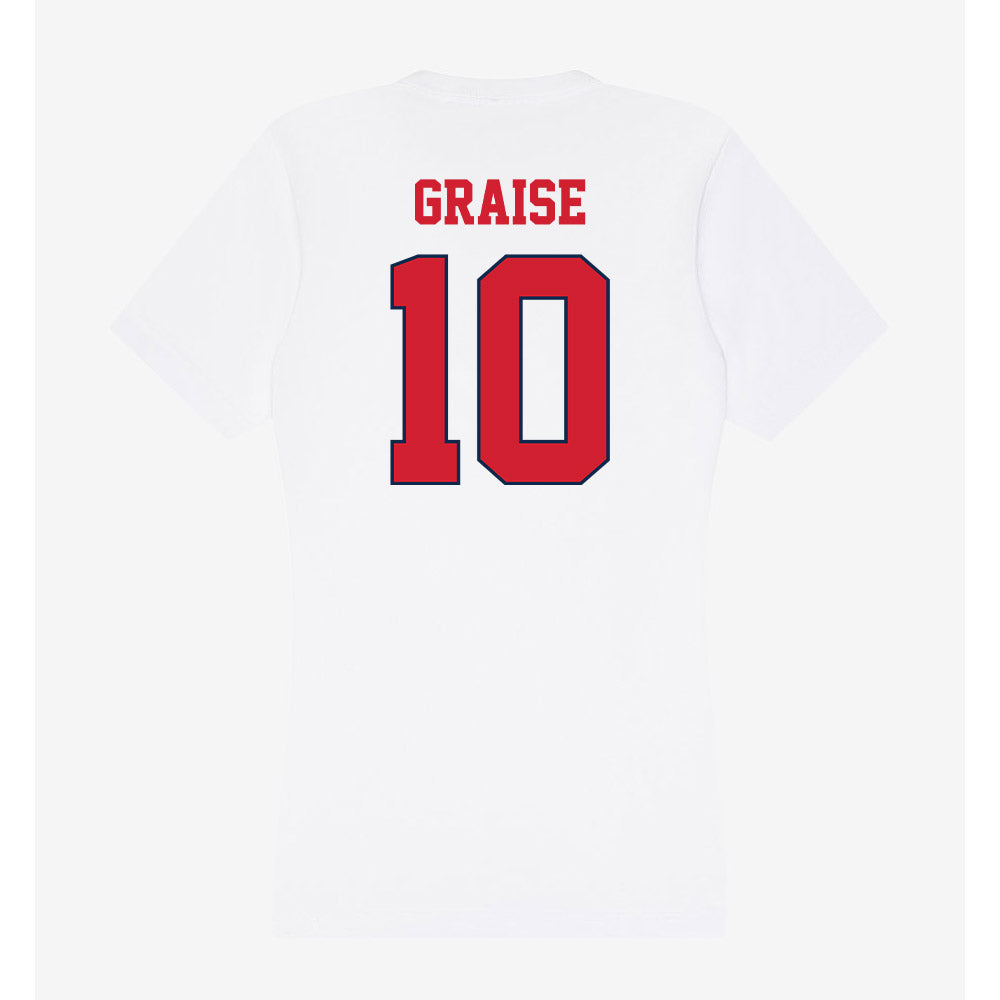 Fresno State - NCAA Women's Basketball : Alexiz Graise - Women's V-Neck T-Shirt-1