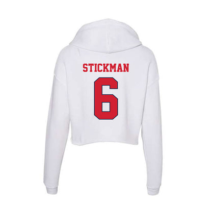 Fresno State - NCAA Men's Basketball : Dj Stickman - Women's Crop Fleece Hoodie-1
