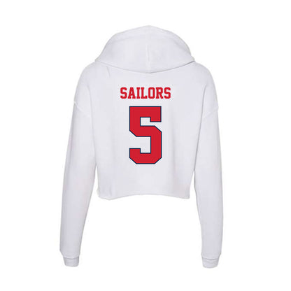 Fresno State - NCAA Women's Volleyball : michon sailors - Women's Crop Fleece Hooded Sweatshirt-1