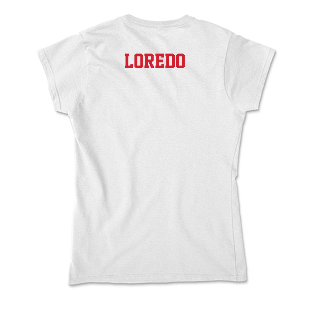 Fresno State - NCAA Men's Track & Field : Enrique Loredo - Soft Style Women’s T-Shirt-1