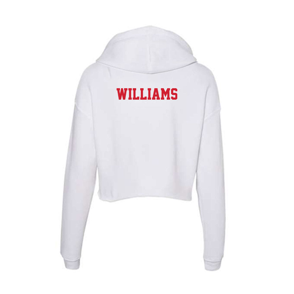 Fresno State - NCAA Men's Cross Country : Elijah Williams - Women's Crop Fleece Hoodie-1