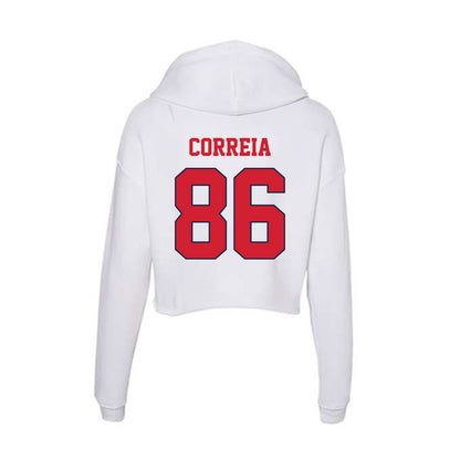 Fresno State - NCAA Football : Gavin Correia - Women's Crop Fleece Hoodie-1
