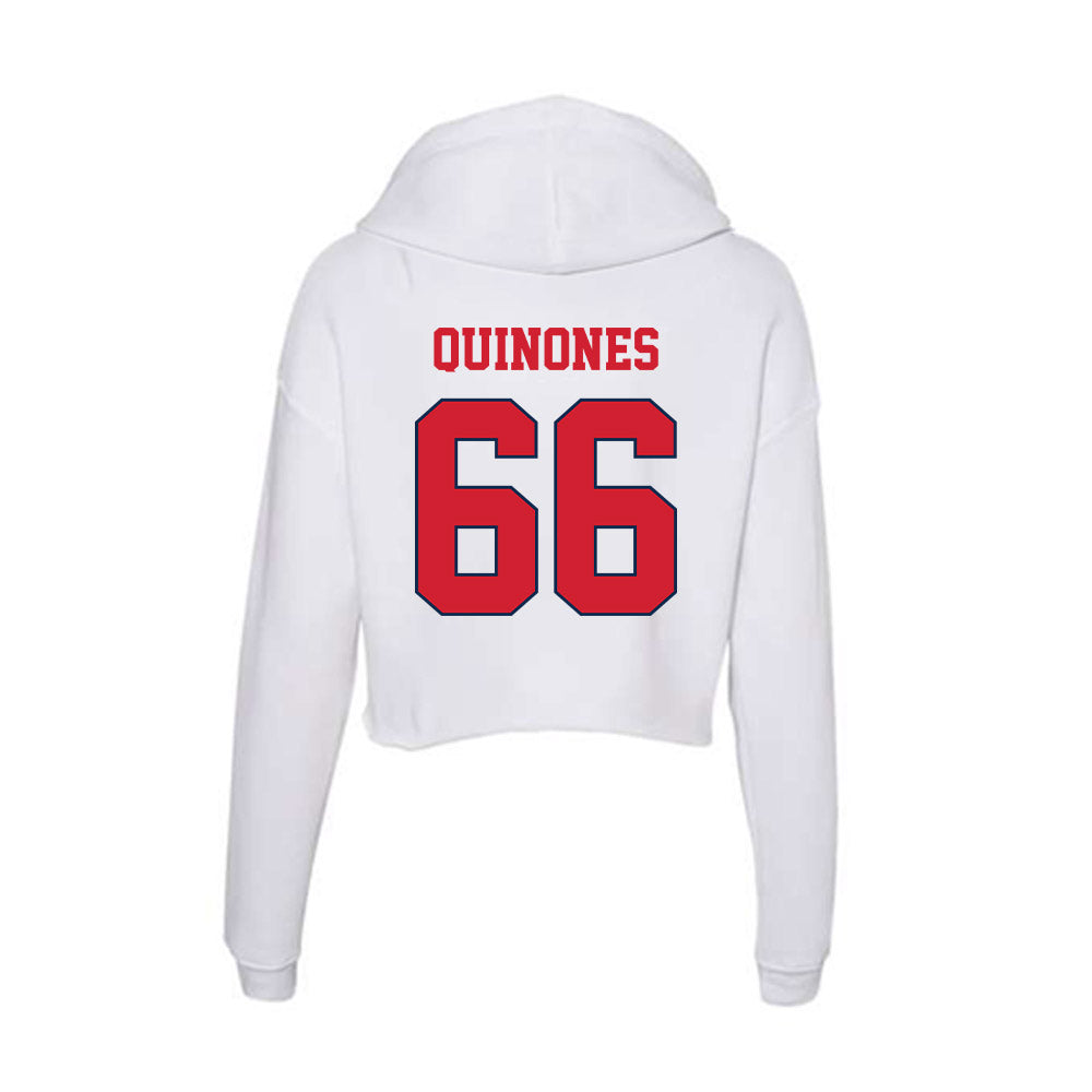 Fresno State - NCAA Football : Gino Quinones - Women's Crop Fleece Hoodie-1