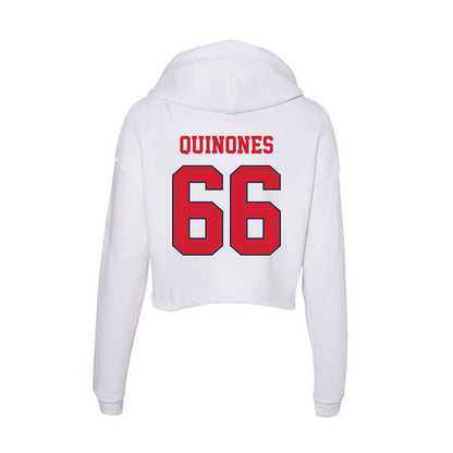 Fresno State - NCAA Football : Gino Quinones - Women's Crop Fleece Hoodie-1