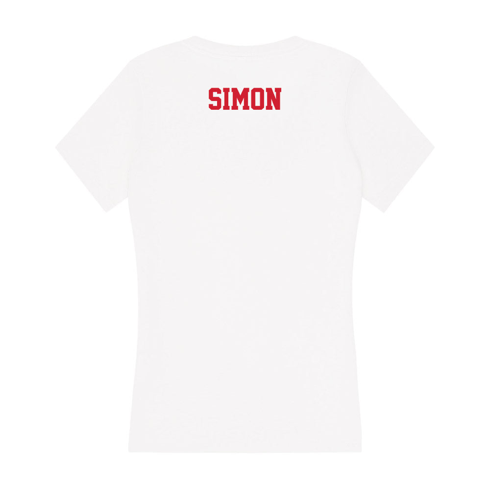 Fresno State - NCAA Cheerleading : Sarah Simon - Women's V-Neck T-Shirt-1