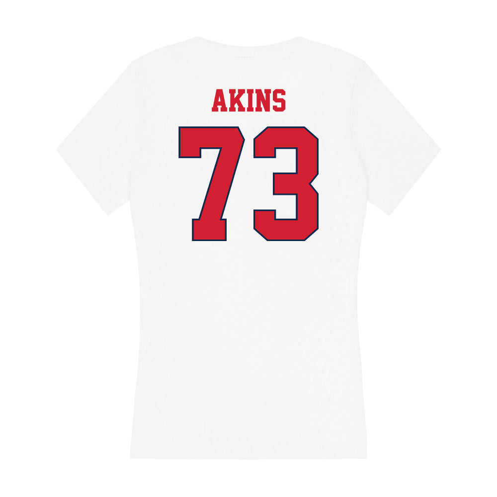 Fresno State - NCAA Football : Marsel Akins - Women's V-Neck T-Shirt-1