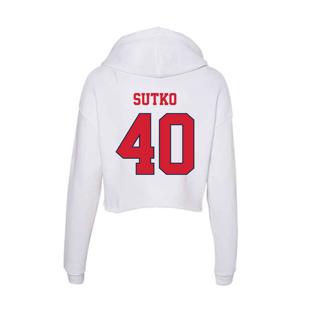 Fresno State - NCAA Football : Jaydon Sutko - Women's Crop Fleece Hooded Sweatshirt-1