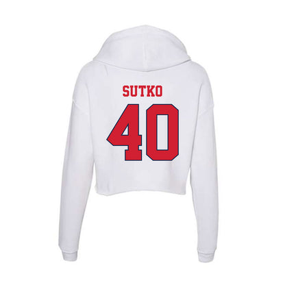 Fresno State - NCAA Football : Jaydon Sutko - Women's Crop Fleece Hooded Sweatshirt-1