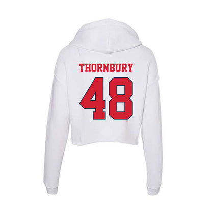 Fresno State - NCAA Baseball : Wyatt Thornbury - Women's Crop Fleece Hoodie-1