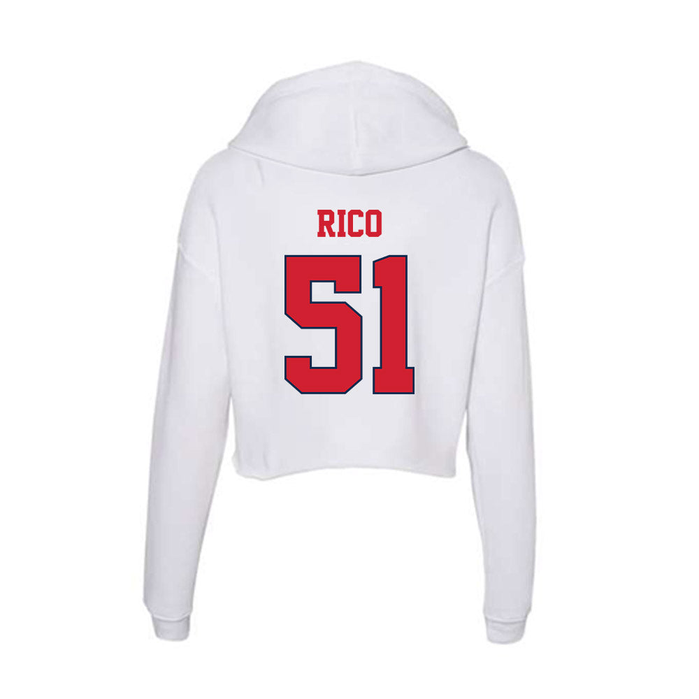 Fresno State - NCAA Baseball : Erik Rico - Women's Crop Fleece Hoodie-1