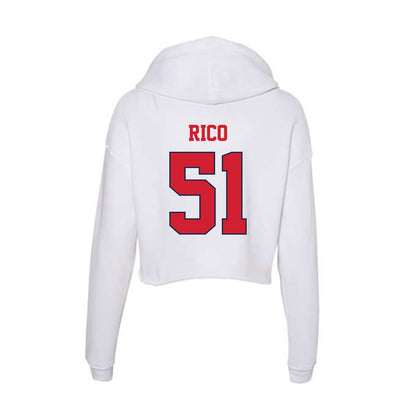 Fresno State - NCAA Baseball : Erik Rico - Women's Crop Fleece Hoodie-1