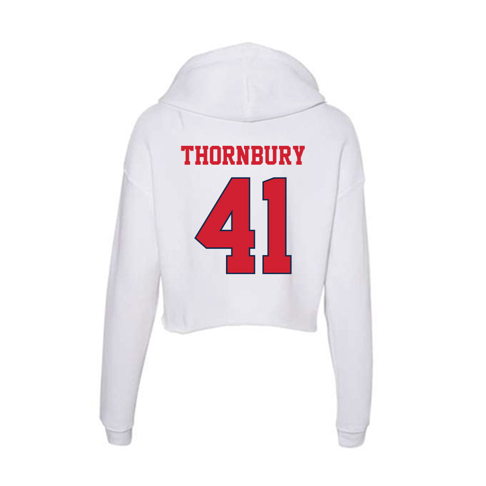 Fresno State - NCAA Baseball : Weston Thornbury - Women's Crop Fleece Hoodie-1