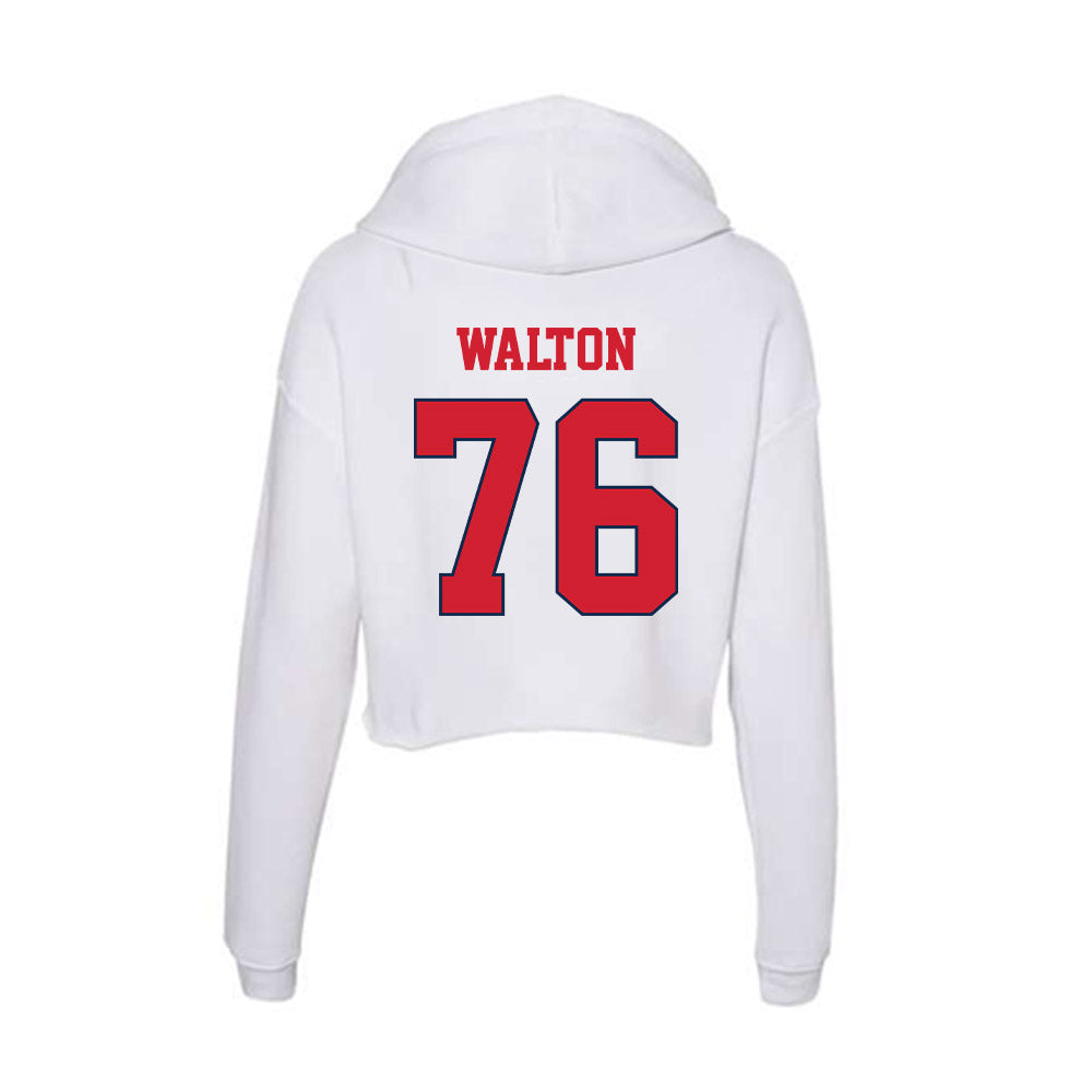 Fresno State - NCAA Football : Brayden Walton - Women's Crop Fleece Hoodie-1