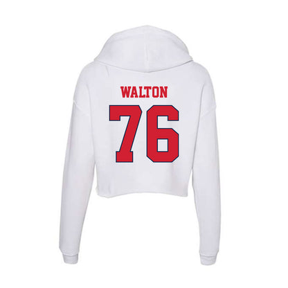 Fresno State - NCAA Football : Brayden Walton - Women's Crop Fleece Hoodie-1