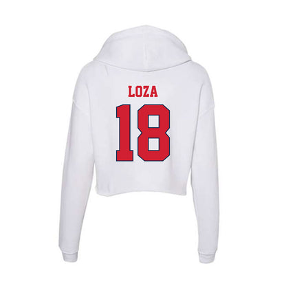 Fresno State - NCAA Softball : Alyssa Loza - Women's Crop Fleece Hoodie-1