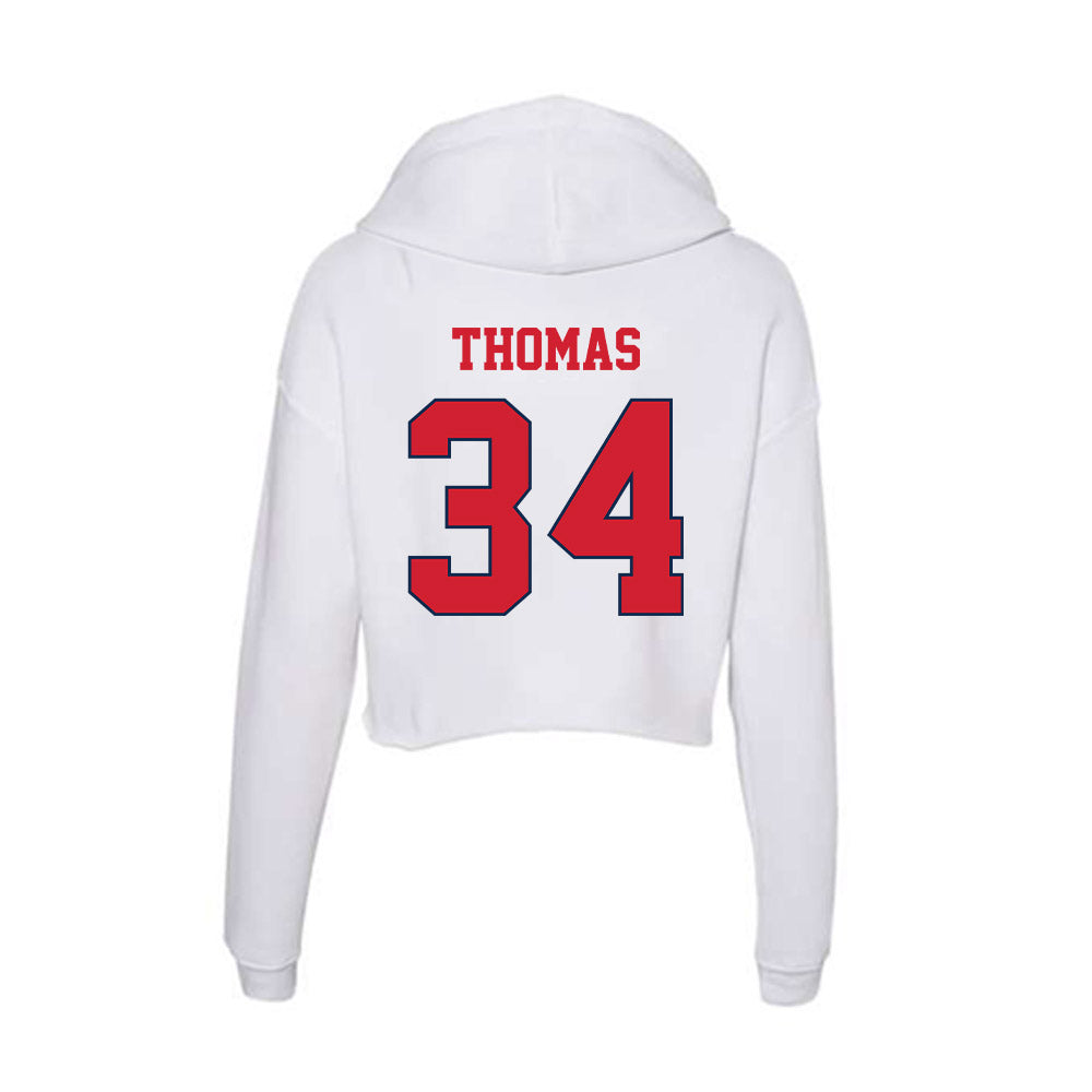 Fresno State - NCAA Baseball : Brandon Thomas - Women's Crop Fleece Hoodie-1