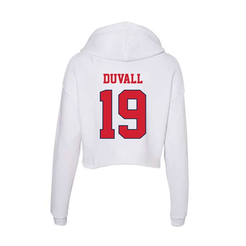 Fresno State - NCAA Football : Harold Duvall - Women's Crop Fleece Hoodie-1