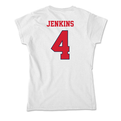 Fresno State - NCAA Men's Basketball : Troy Jenkins - Soft Style Women’s T-Shirt-1