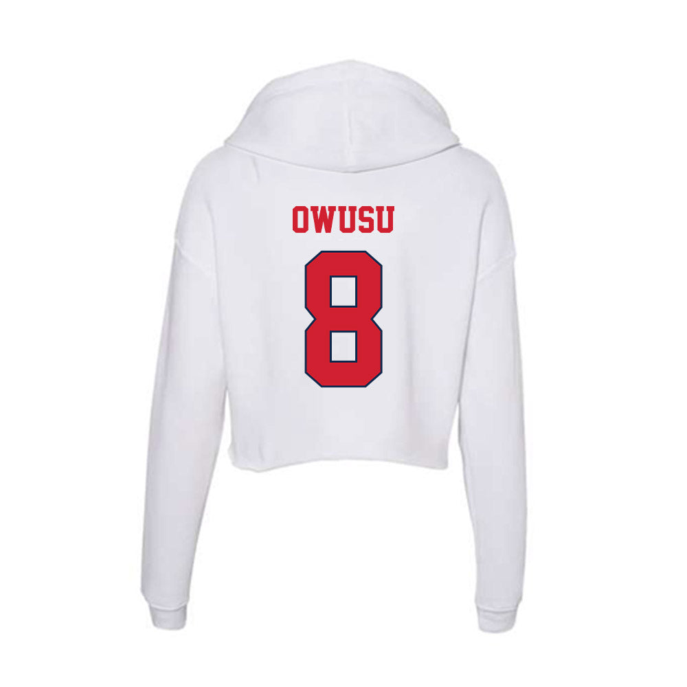 Fresno State - NCAA Football : Martin Owusu - Women's Crop Fleece Hoodie-1