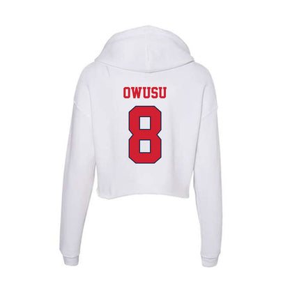Fresno State - NCAA Football : Martin Owusu - Women's Crop Fleece Hoodie-1