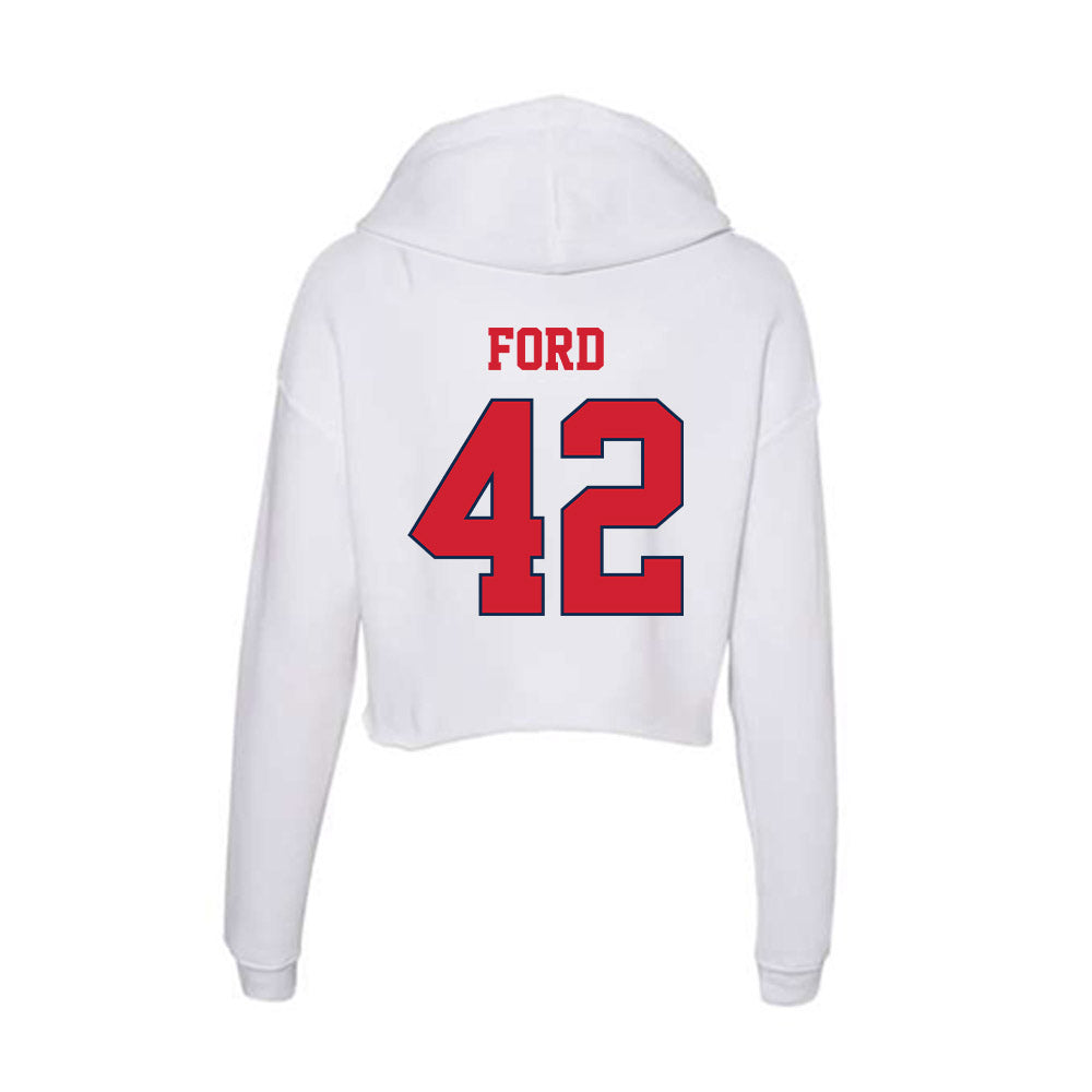Fresno State - NCAA Football : Brayden Ford - Women's Crop Fleece Hooded Sweatshirt-1