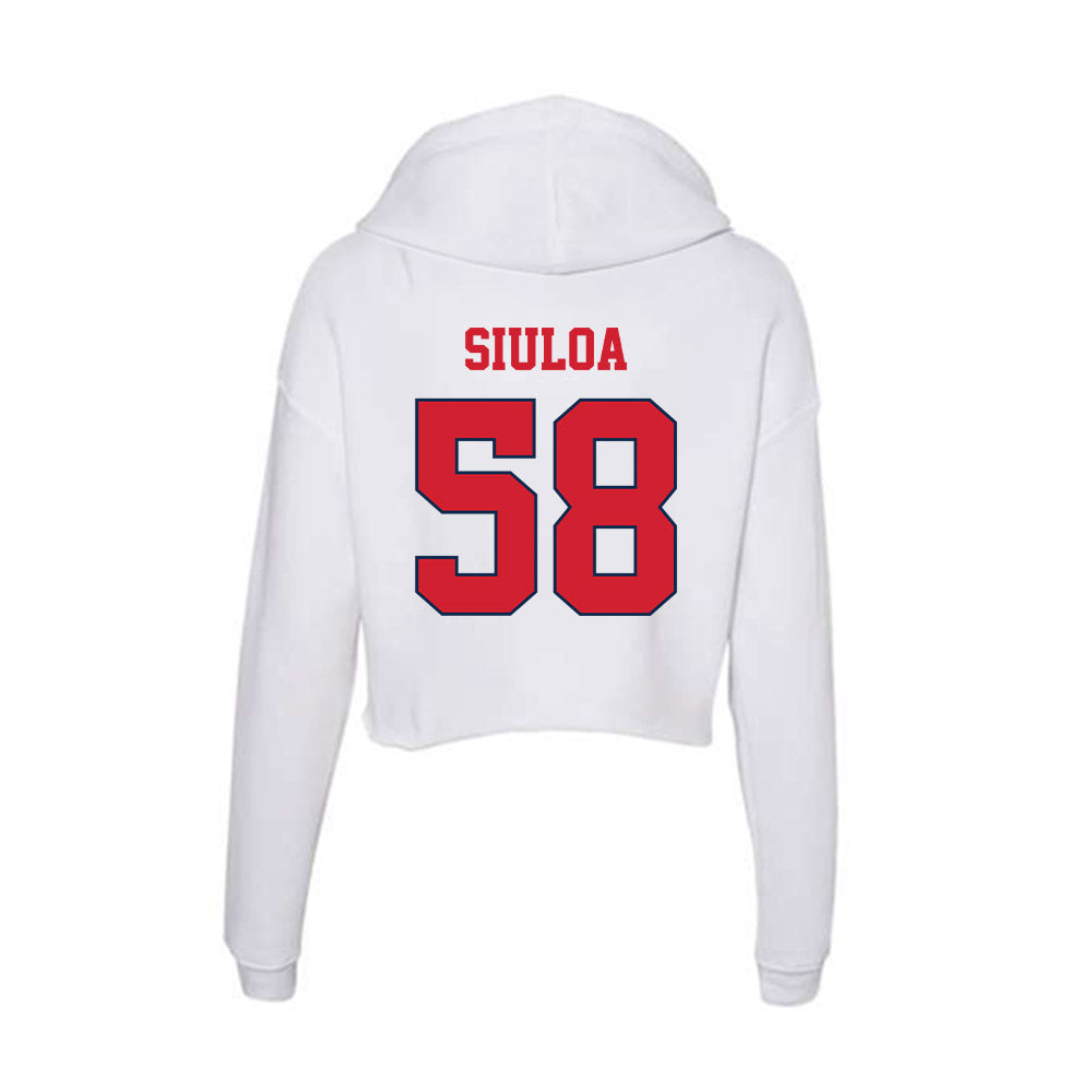 Fresno State - NCAA Football : Efren Siuloa - Women's Crop Fleece Hooded Sweatshirt-1