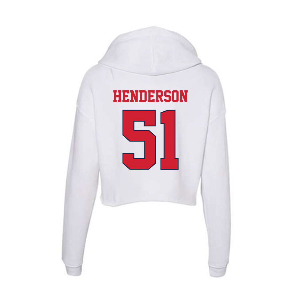 Fresno State - NCAA Football : Braylan Henderson - Women's Crop Fleece Hoodie-1