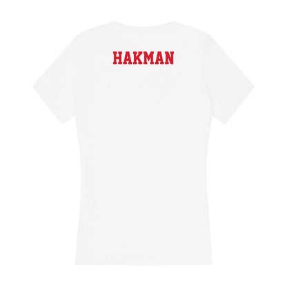 Fresno State - NCAA Cheerleading : Isabella Hakman - Women's V-Neck T-Shirt-1