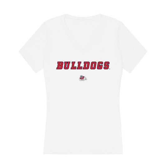 Fresno State - NCAA Football : Gino Quinones - Women's V-Neck T-Shirt-0