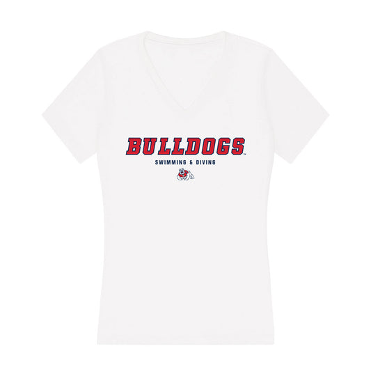 Fresno State - NCAA Women's Swimming & Diving : Averee Estep - Women's V-Neck T-Shirt-0