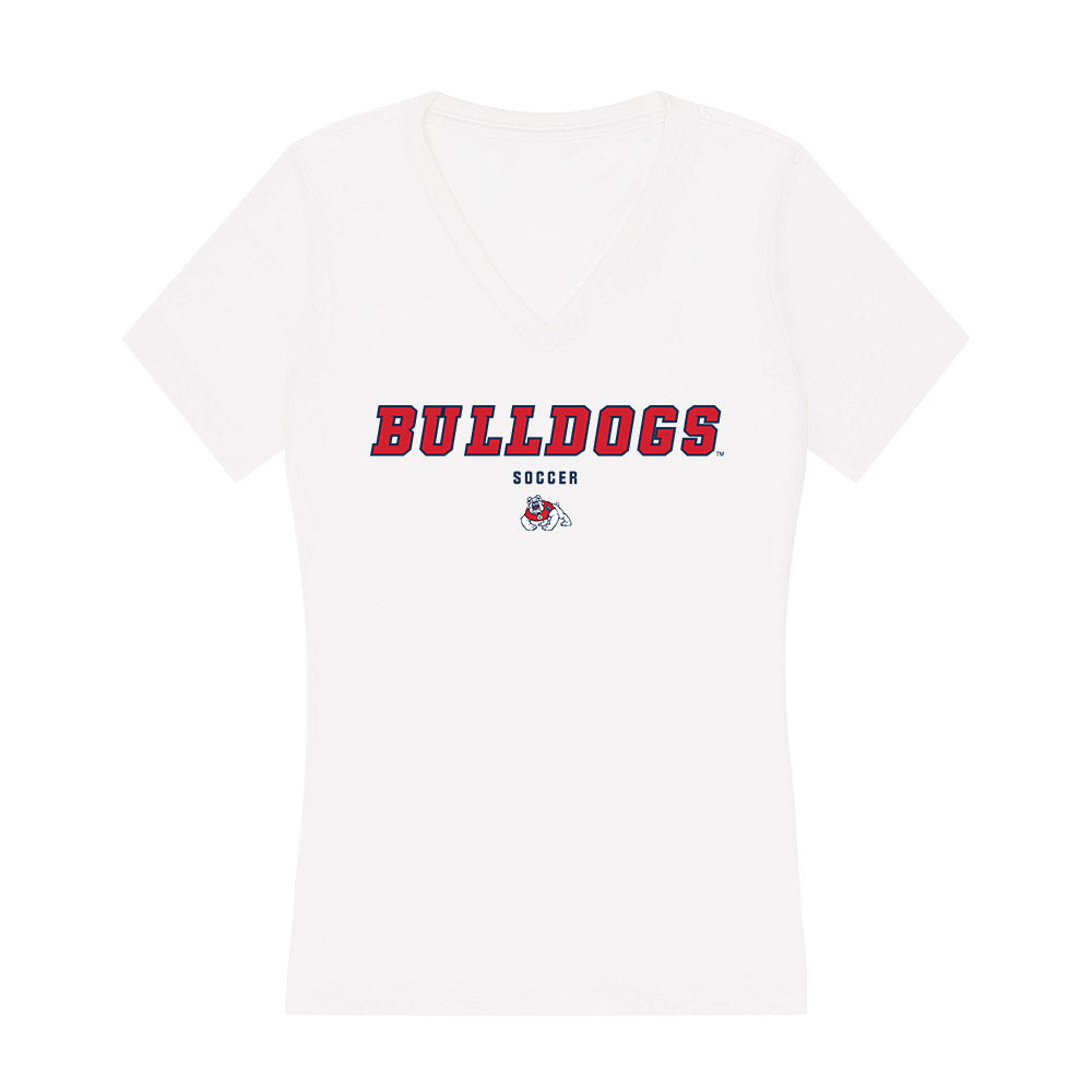 Fresno State - NCAA Women's Soccer : Jessica Reiss - Women's V-Neck T-Shirt-0