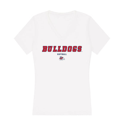 Fresno State - NCAA Softball : Jayda Crosby - Women's V-Neck T-Shirt-0