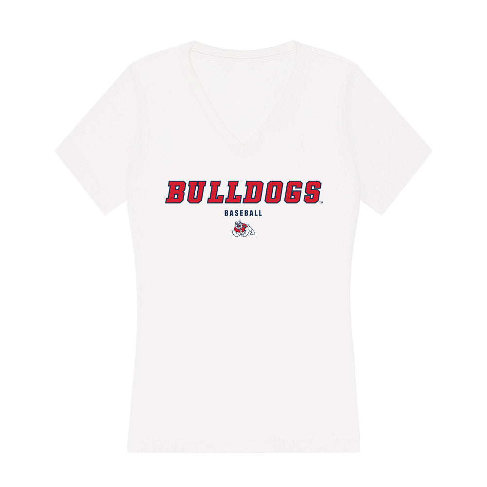 Fresno State - NCAA Baseball : Jett Ruby - Women's V-Neck T-Shirt-0