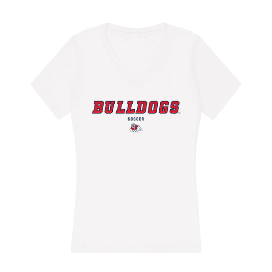 Fresno State - NCAA Women's Soccer : Kaitlyn Conner - Women's V-Neck T-Shirt-0