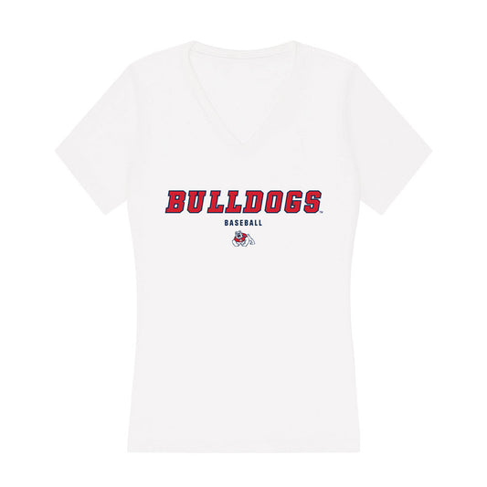 Fresno State - NCAA Baseball : Wyatt Thornbury - Women's V-Neck T-Shirt-0