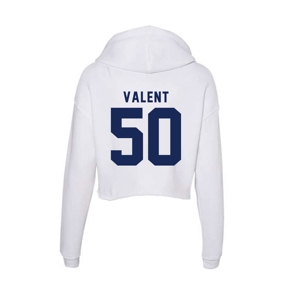 Rice - NCAA Football : Patrick Valent - Women's Crop Fleece Hooded Sweatshirt-1