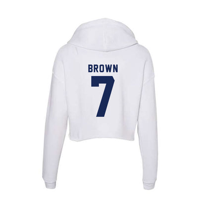 Rice - NCAA Football : Angelo "AJ" Brown - Women's Crop Fleece Hoodie-1