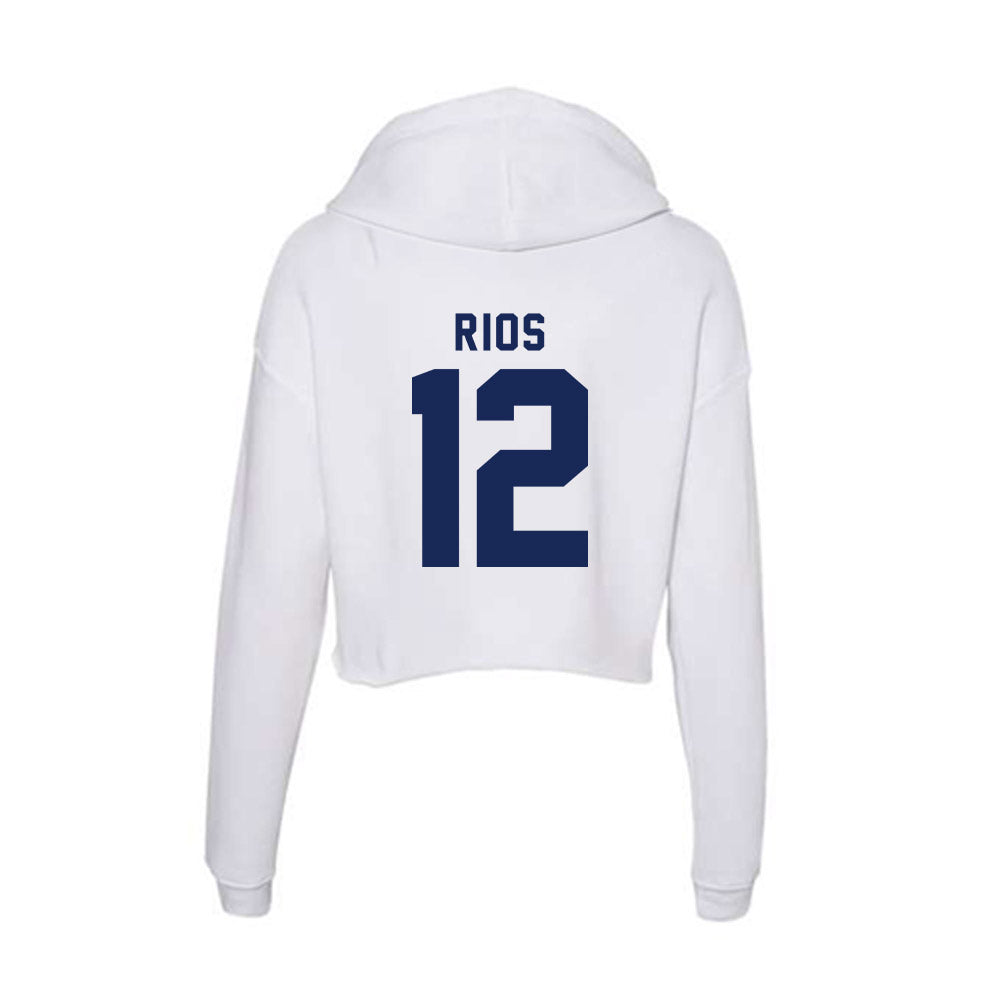 Rice - NCAA Baseball : Lorenzo Rios - Women's Crop Fleece Hoodie-1
