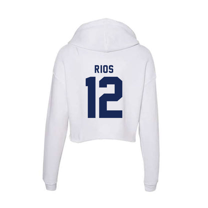 Rice - NCAA Baseball : Lorenzo Rios - Women's Crop Fleece Hoodie-1