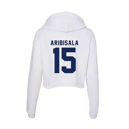 Rice - NCAA Football : Matthew Aribisala - Women's Crop Fleece Hoodie-1