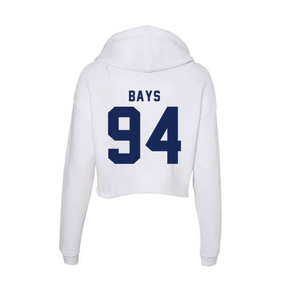 Rice - NCAA Football : Braden Bays - Women's Crop Fleece Hoodie-1