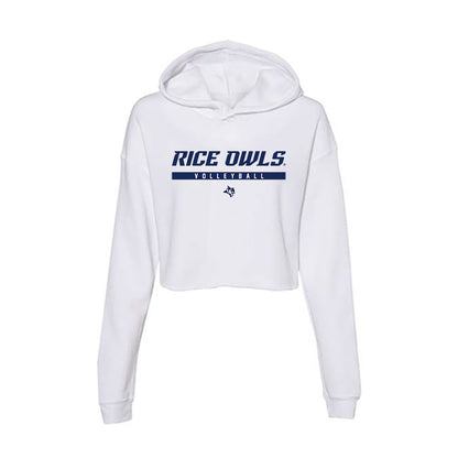 Rice - NCAA Women's Volleyball : Ellie Schneider - Women's Crop Fleece Hoodie-0