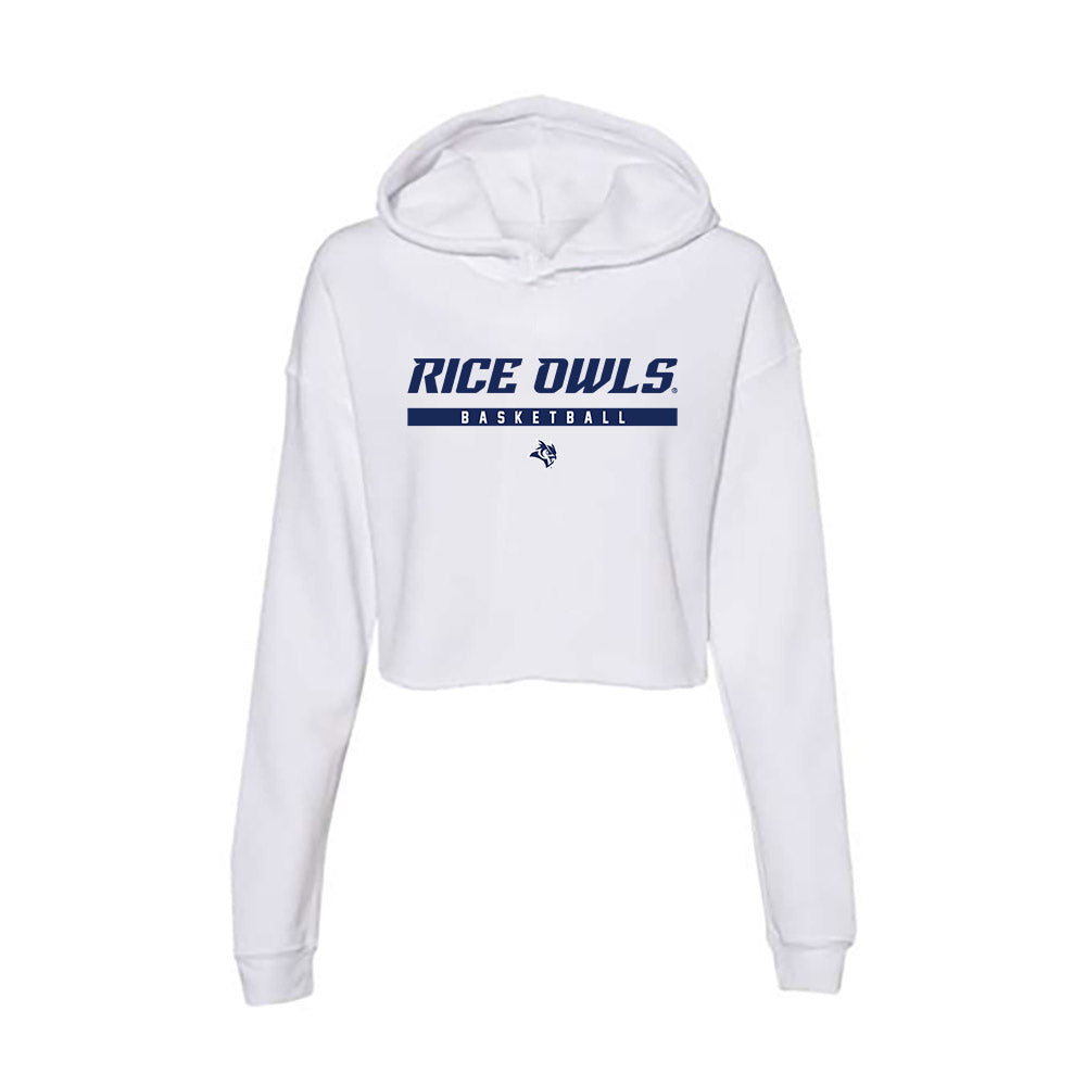 Rice - NCAA Women's Basketball : Paige Cofer - Women's Crop Fleece Hooded Sweatshirt-0