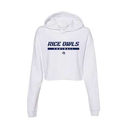 Rice - NCAA Football : Maxwell Mosey - Women's Crop Fleece Hooded Sweatshirt-0