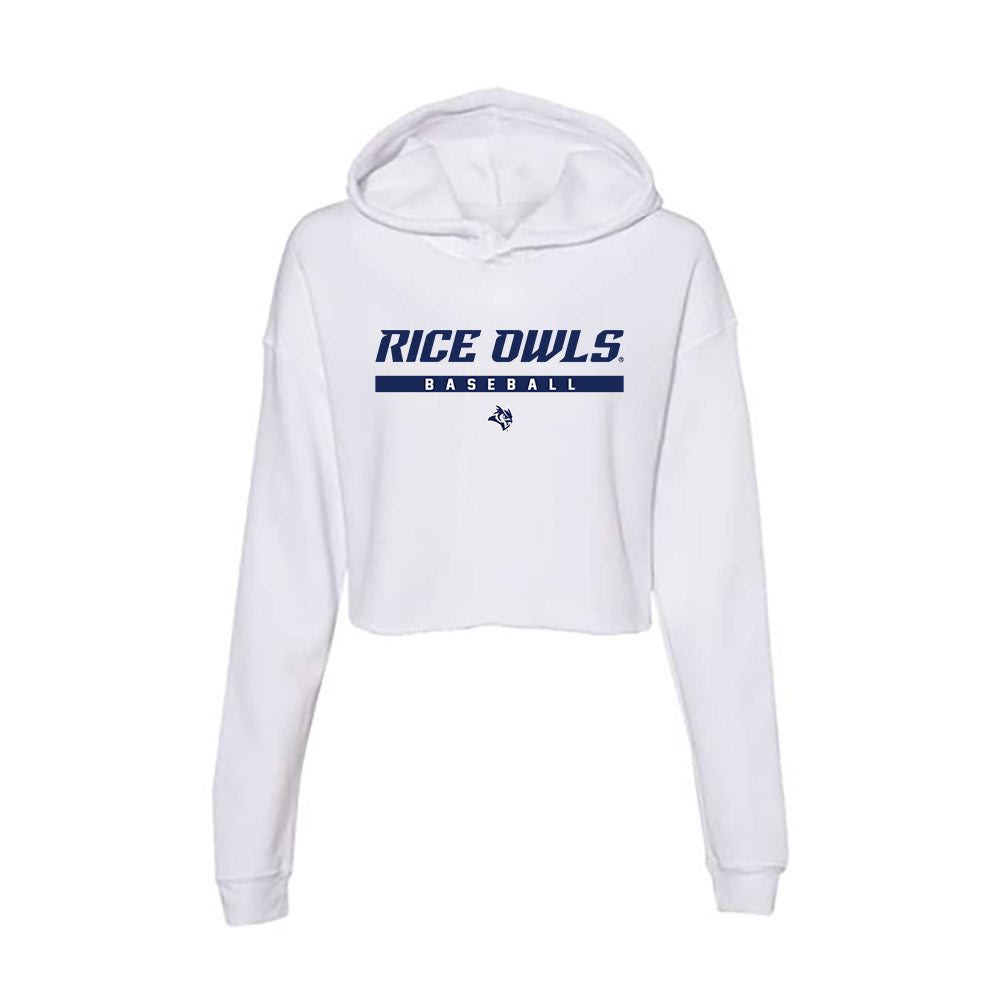 Rice - NCAA Baseball : Mason Ashlock - Women's Crop Fleece Hoodie-0