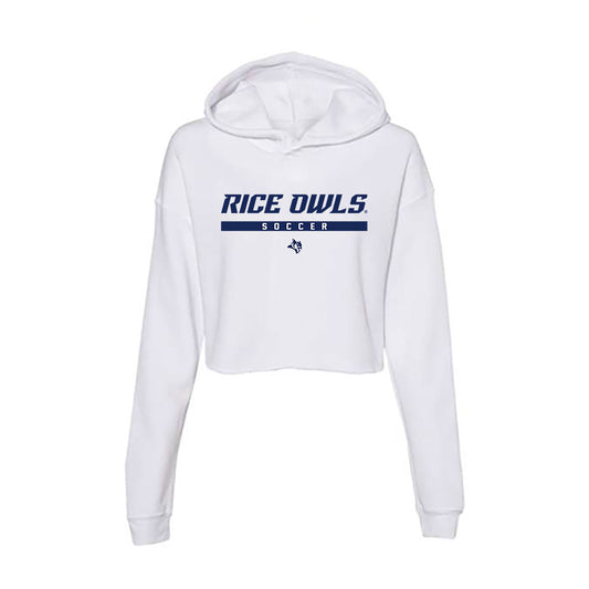 Rice - NCAA Women's Soccer : Keeley Klenke - Women's Crop Fleece Hooded Sweatshirt-0