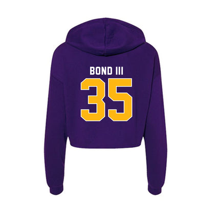 Northern Iowa - NCAA Men's Basketball : Leon Bond III - Women's Crop Fleece Hoodie-1