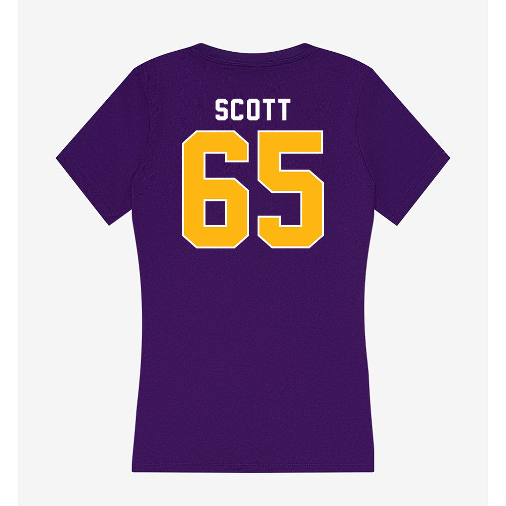 Northern Iowa - NCAA Football : Jimmy Scott - Women's V-Neck T-Shirt-1