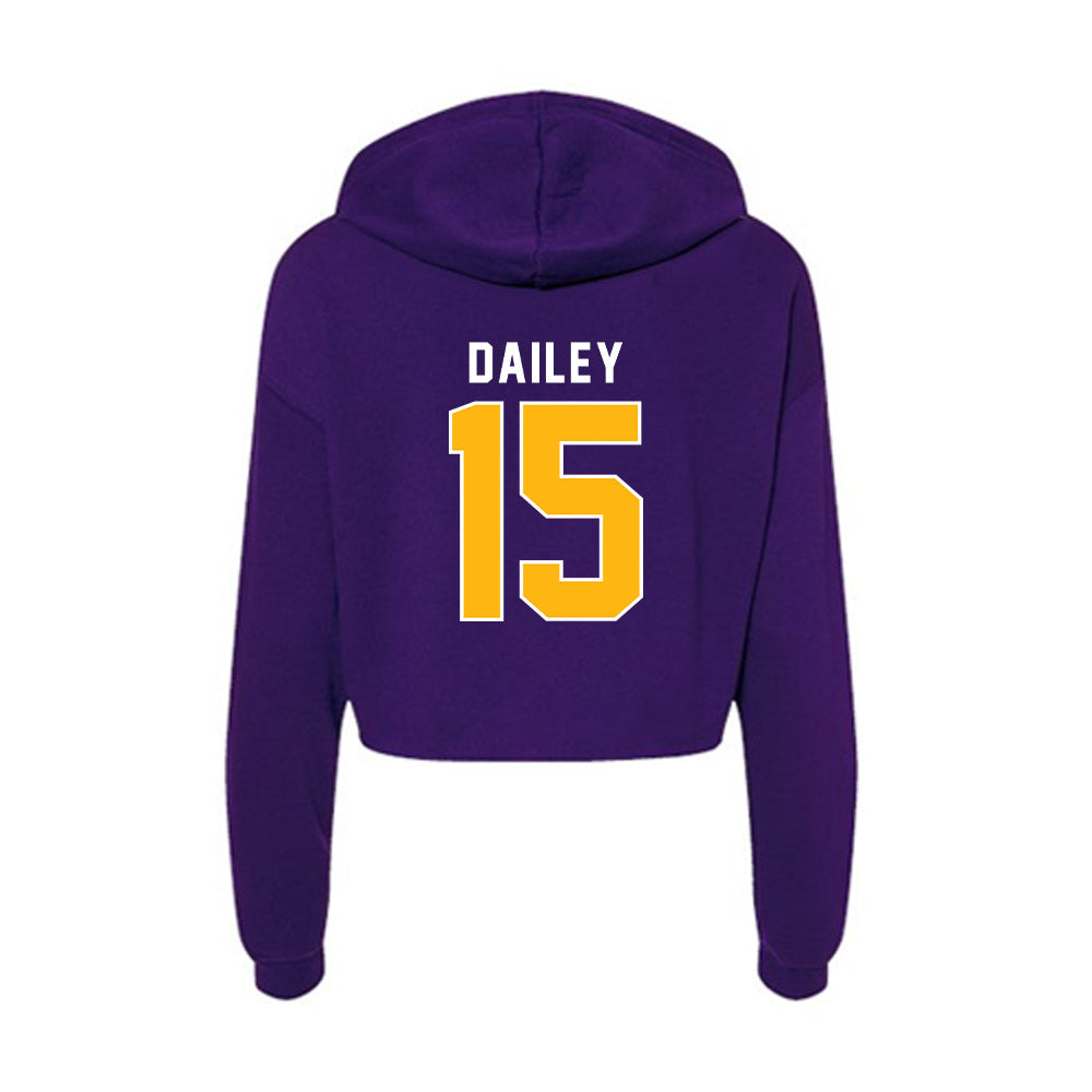 Northern Iowa - NCAA Football : Jaxon Dailey - Women's Crop Fleece Hoodie-1
